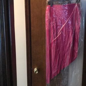 BCBG Pink asymmetrical bodycon skirt